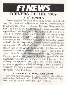 1995 F1 News Drivers Of The '80's #2 Rene Arnoux Back