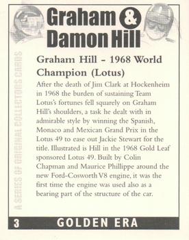 1999 Golden Era Graham & Damon Hill #3 Graham Hill Back