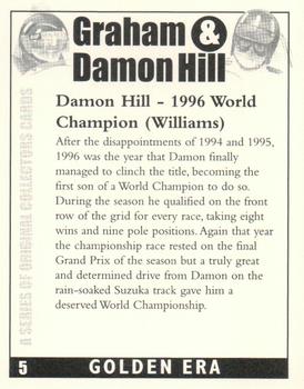 1999 Golden Era Graham & Damon Hill #5 Damon Hill Back