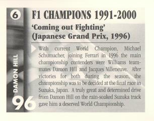 2001 Golden Era F1 Champions 1991-2000 #6 Damon Hill Back