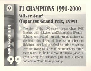 2001 Golden Era F1 Champions 1991-2000 #9 Mika Hakkinen Back