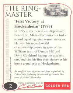 2002 Golden Era The Ringmaster #2 Michael Schumacher Back