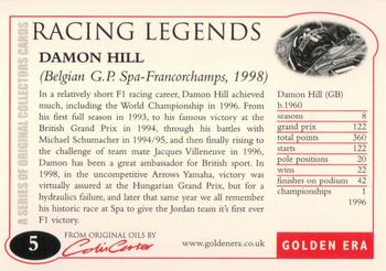 2004 Golden Era Racing Legends #5 Damon Hill Back