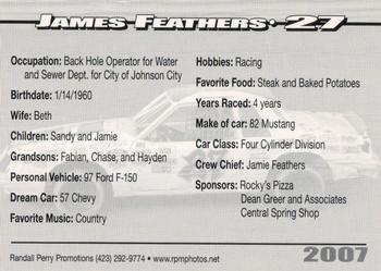 2007 Volunteer Speedway #NNO James Feathers Back