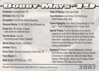 2007 Volunteer Speedway #NNO Bobby Mays Back