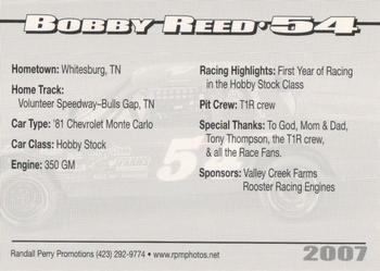 2007 Volunteer Speedway #NNO Bobby Reed Back