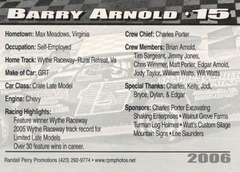 2006 Volunteer Speedway #NNO Barry Arnold Back