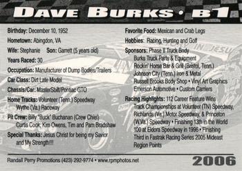 2006 Volunteer Speedway #NNO Dave Burks Back