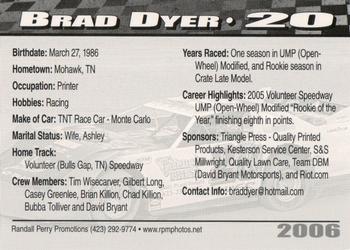 2006 Volunteer Speedway #NNO Brad Dyer Back