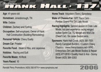 2006 Volunteer Speedway #NNO Hank Hall Back