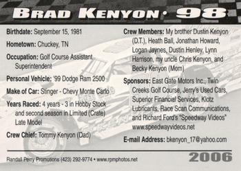 2006 Volunteer Speedway #NNO Brad Kenyon Back