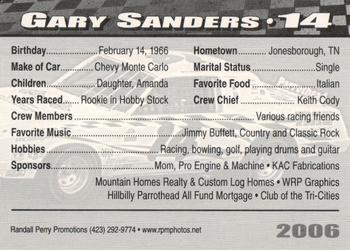 2006 Volunteer Speedway #NNO Gary Sanders Back