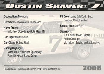 2006 Volunteer Speedway #NNO Dustin Shaver Back