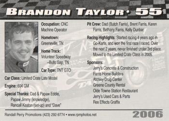 2006 Volunteer Speedway #NNO Brandon Taylor Back