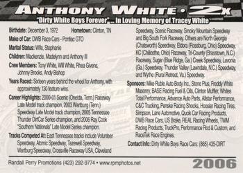 2006 Volunteer Speedway #NNO Anthony White Back