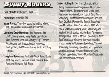 2006 Volunteer Speedway - East Tennessee Legends Of Dirt #NNO Buddy Rogers Back