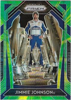 2020 Panini Prizm - Green and Yellow Hyper Prizm #6 Jimmie Johnson Front