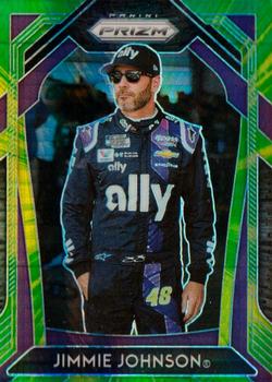 2020 Panini Prizm - Green and Yellow Hyper Prizm #21 Jimmie Johnson Front
