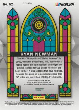 2020 Panini Prizm - Green and Yellow Hyper Prizm #62 Ryan Newman Back