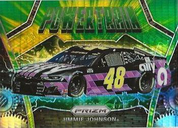 2020 Panini Prizm - Green and Yellow Hyper Prizm #84 Jimmie Johnson Front