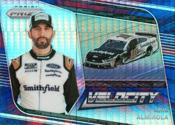2020 Panini Prizm - Red and Blue Hyper Prizm #77 Aric Almirola Front