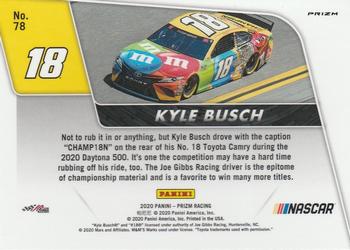 2020 Panini Prizm - Red and Blue Hyper Prizm #78 Kyle Busch Back