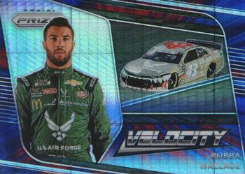 2020 Panini Prizm - Red and Blue Hyper Prizm #80 Bubba Wallace Front