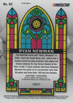 2020 Panini Prizm - Silver Prizm #62 Ryan Newman Back