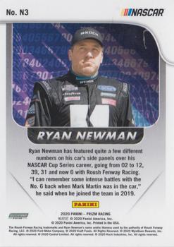 2020 Panini Prizm - Numb3r5 #N3 Ryan Newman Back