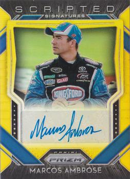 2020 Panini Prizm - Scripted Signatures Gold Prizm #SS-MA Marcos Ambrose Front