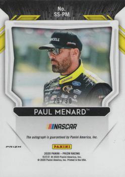 2020 Panini Prizm - Scripted Signatures Red and Blue Hyper Prizm #SS-PM Paul Menard Back