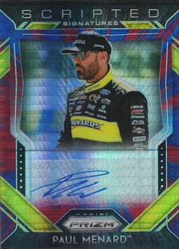 2020 Panini Prizm - Scripted Signatures Red and Blue Hyper Prizm #SS-PM Paul Menard Front