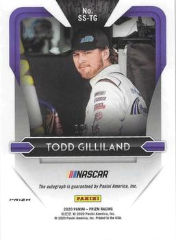 2020 Panini Prizm - Signing Sessions Green and Yellow Hyper Prizm #SS-TG Todd Gilliland Back