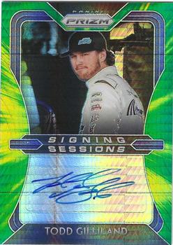 2020 Panini Prizm - Signing Sessions Green and Yellow Hyper Prizm #SS-TG Todd Gilliland Front