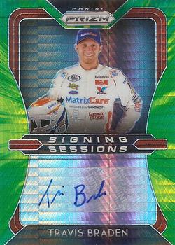 2020 Panini Prizm - Signing Sessions Green and Yellow Hyper Prizm #SS-TB Travis Braden Front