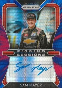 2020 Panini Prizm - Signing Sessions Red and Blue Hyper Prizm #SS-SM Sam Mayer Front