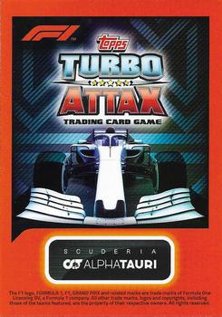 2020 Topps Turbo Attax Formula 1 #45 Pierre Gasly / Daniil Kvyat Back