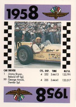 1991 Indy 500 75th Running Race Game #NNO Jimmy Bryan Front