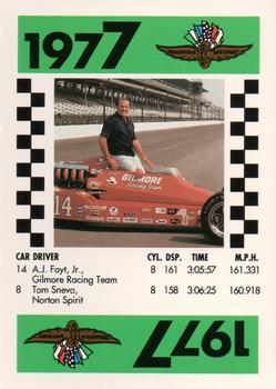 1991 Indy 500 75th Running Race Game #NNO A.J. Foyt Front