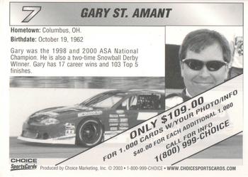 2003 Choice Marketing #NNO Gary St. Amant Back