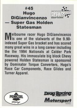 1994 Horsepower Heroes #45 Hugo DiGianvincenzo Back