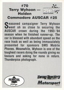 1994 Horsepower Heroes #70 Terry Wyhoon Back
