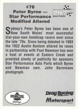 1994 Horsepower Heroes #78 Peter Byrne Back