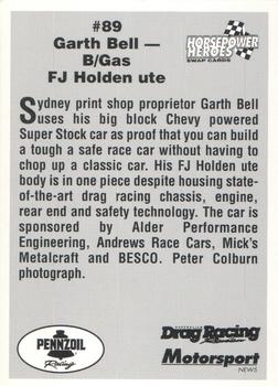1994 Horsepower Heroes #89 Garth Bell Back