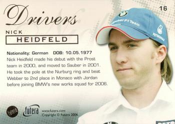 2006 Futera Grand Prix #16 Nick Heidfeld Back