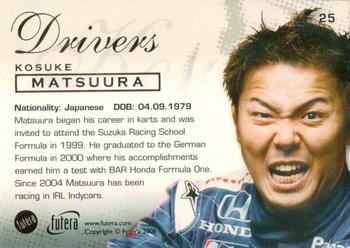 2006 Futera Grand Prix #25 Kosuke Matsuura Back