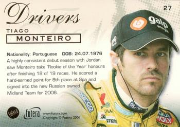 2006 Futera Grand Prix #27 Tiago Monteiro Back