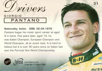2006 Futera Grand Prix #31 Giorgio Pantano Back