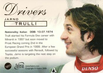 2006 Futera Grand Prix #41 Jarno Trulli Back
