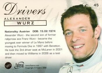 2006 Futera Grand Prix #45 Alexander Wurz Back